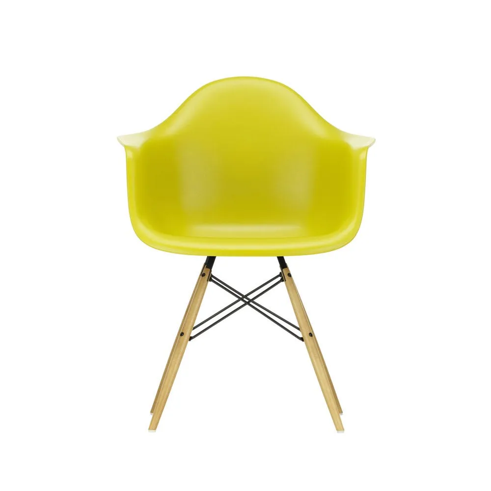 Vitra Eames DAW Armchair New Height Mustard Golden Maple Base 2