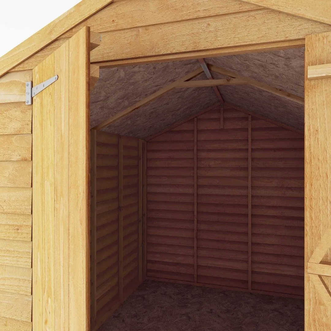 Mercia 10 x 6 Feet Overlap Apex Windowless Shed - L297 x W190.4 x H198.7 cm in Brown 5