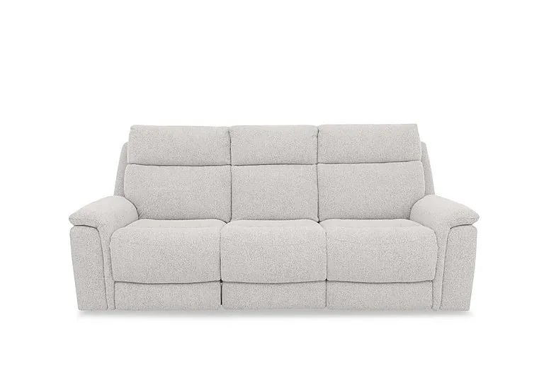 Chill Fabric 3 Seater Power Recliner Sofa with Bluetooth and Drop Down Console - R110 Sand - Sofas and Armchairs - In Time for Christmas