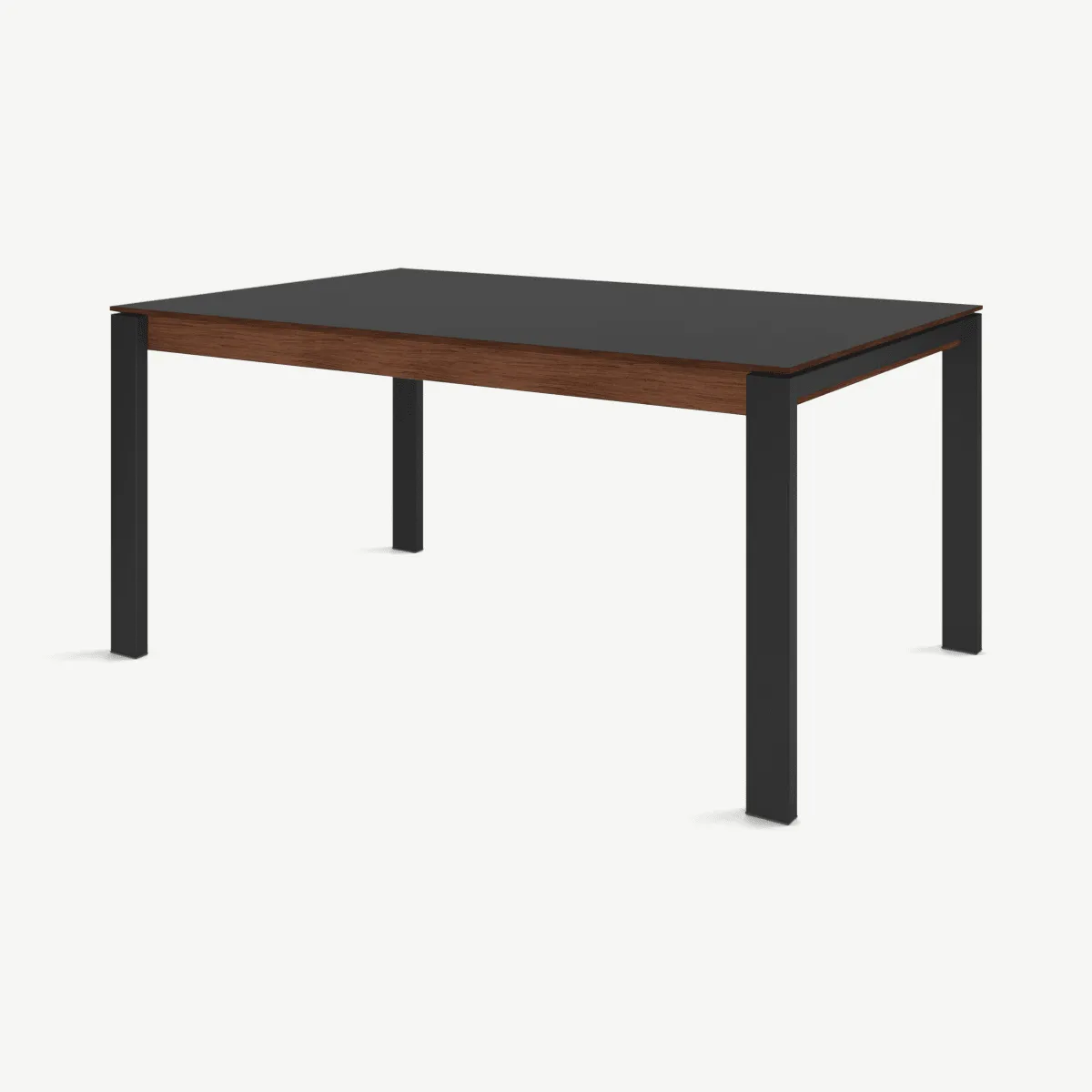 Corinna 6 Seat Dining Table, Grey HPL & Black