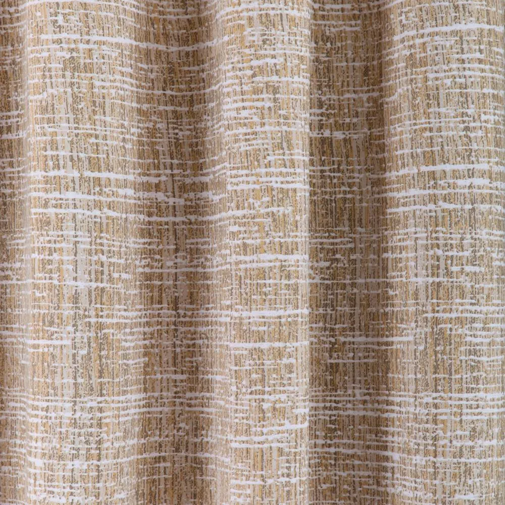 Portfolio Home Maine Geometric Abstract Fully Lined Eyelet Curtain Set 2 Panel Pair in Beige 2