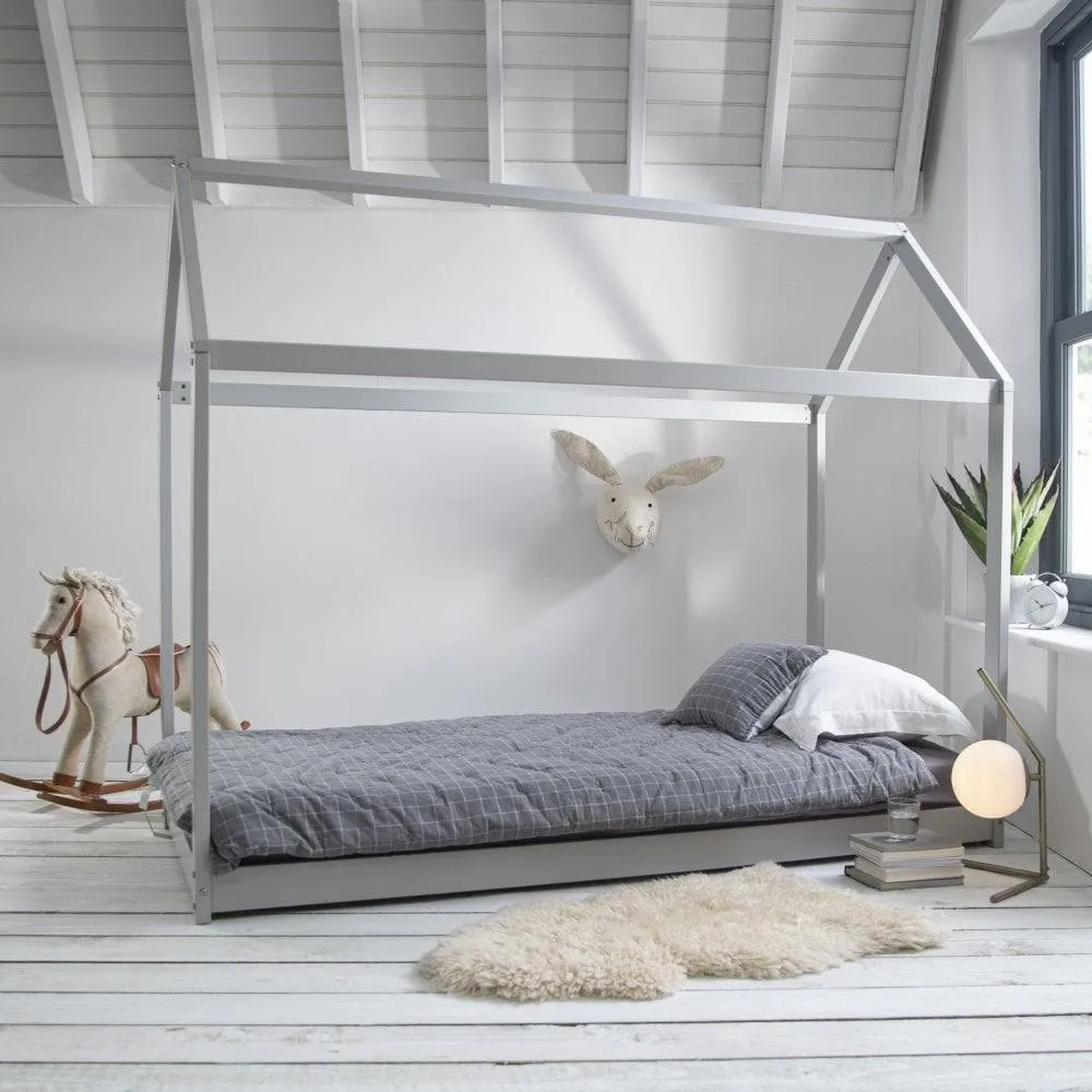 Nöa and Nani Kara Single 4 Poster Bed Frame in Silk Grey 4