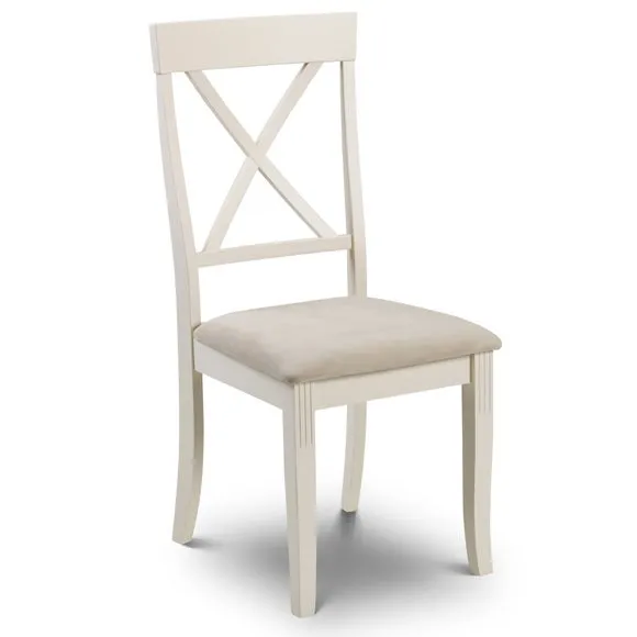 Davenport 6 Seater Rectangular Dining Table with 6 Chairs, Off White 4