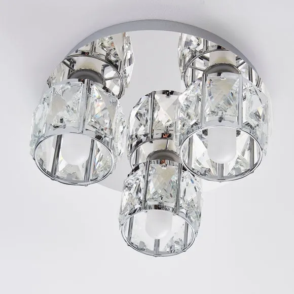 Kylie Bathroom 3 Light Flush Ceiling Light 4