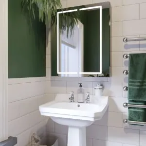 Sensio Adelaide Diffused LED Double Door Bathroom Cabinet - 700 x 600mm 2