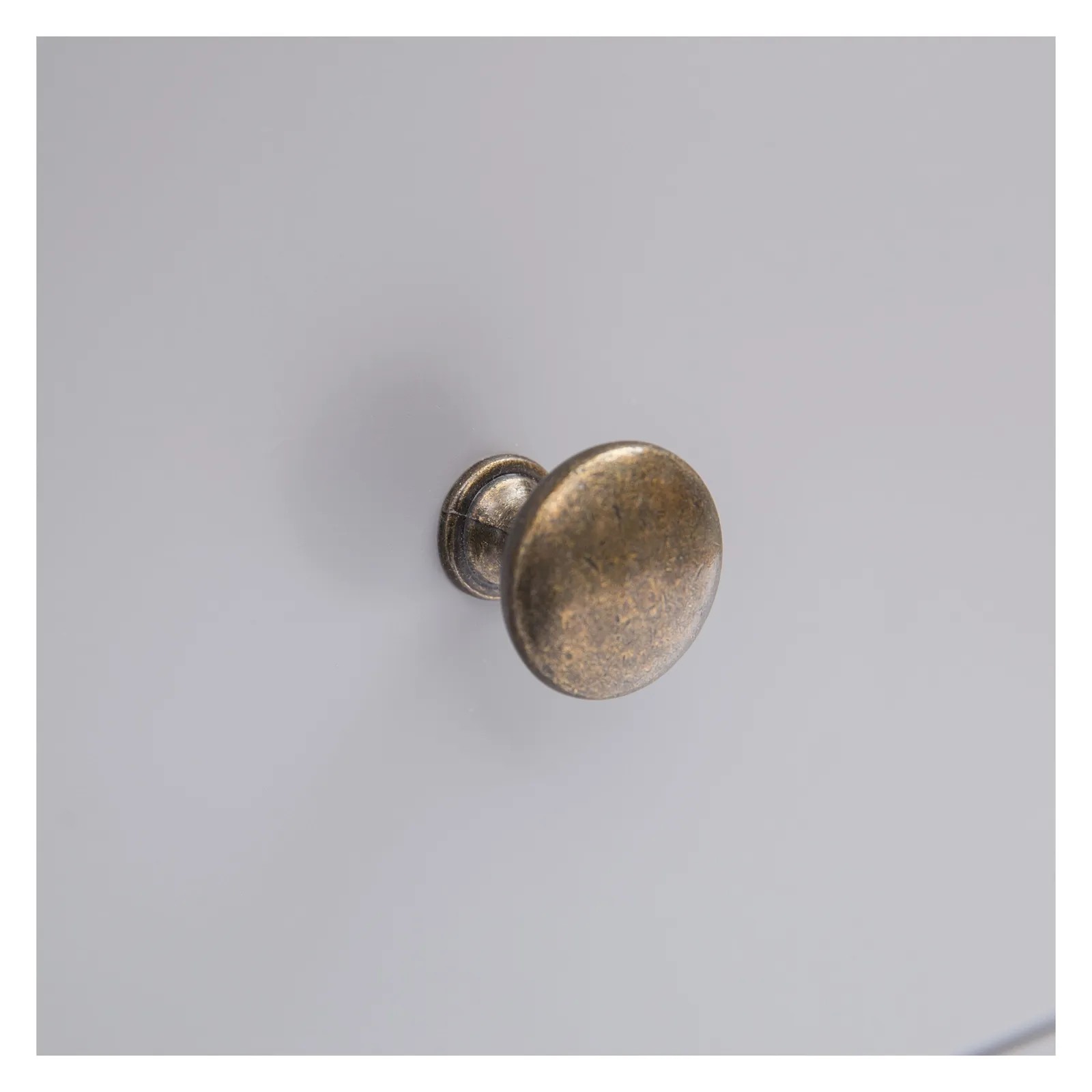 Cabinet Bits Rocca 3 Drawer Dressing Table Set Brass Knob in Grey 5