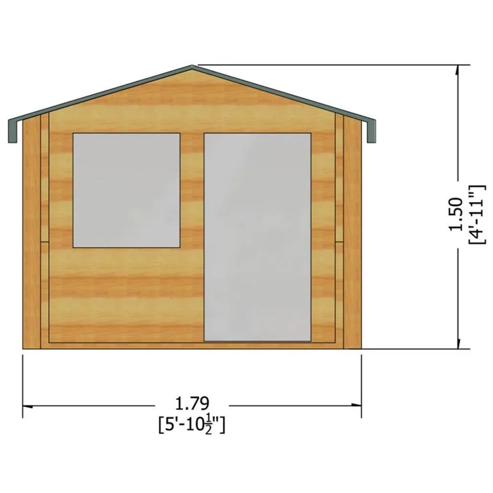 Shires Salcey Mini Log Cabin Playhouse Kid's Wendy House in Light Brown 2