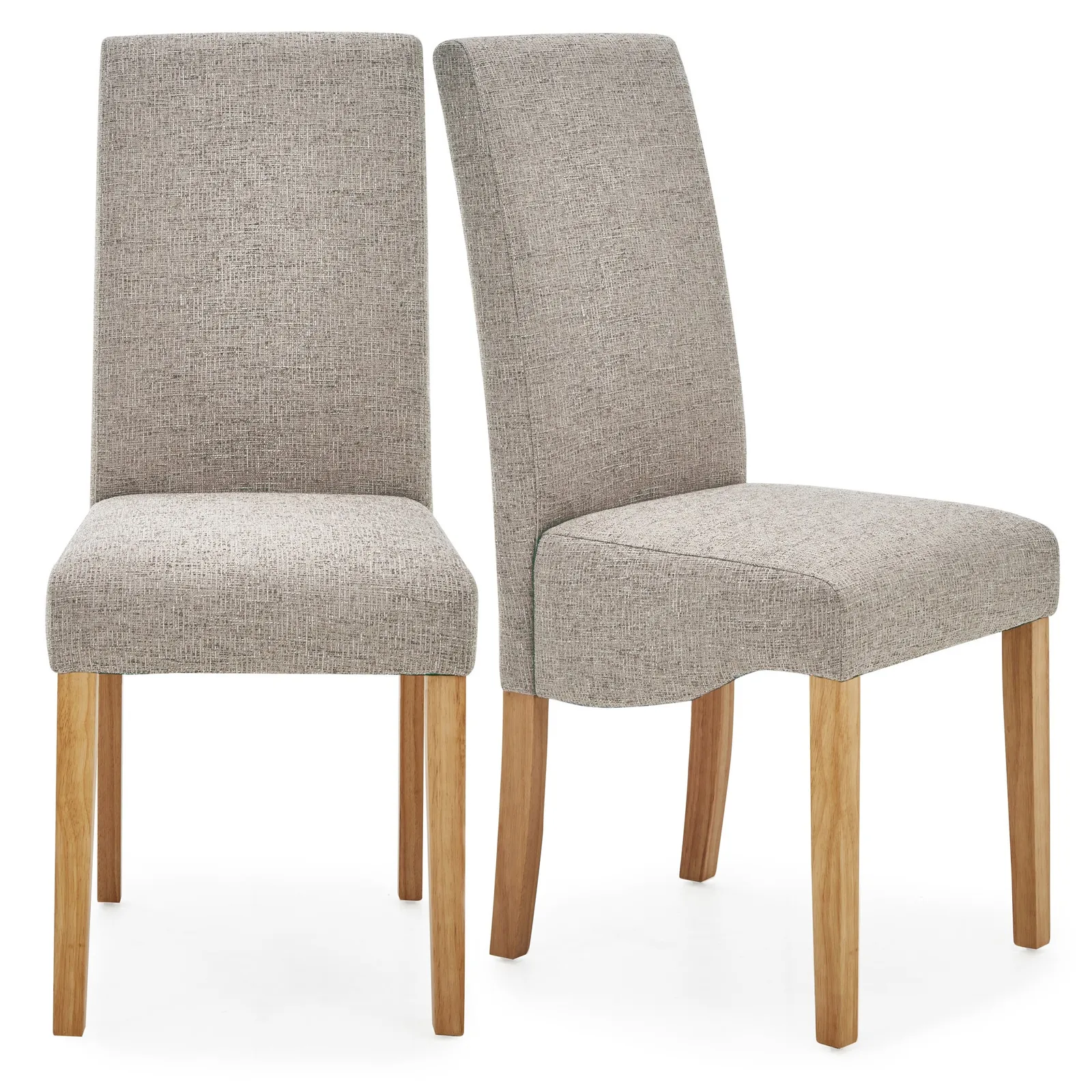 Ethan Set of 2 Dining Chairs Grey Boucle Grey