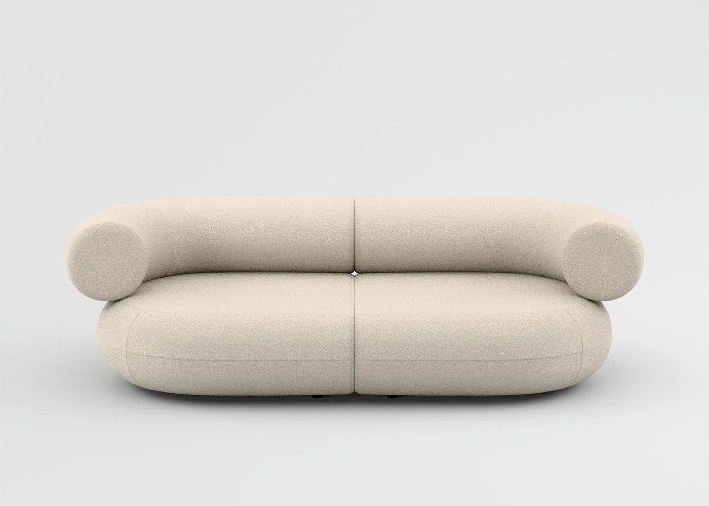 Tom Dixon Fat 2 seater Sofa in Boucle fabric ivory 1