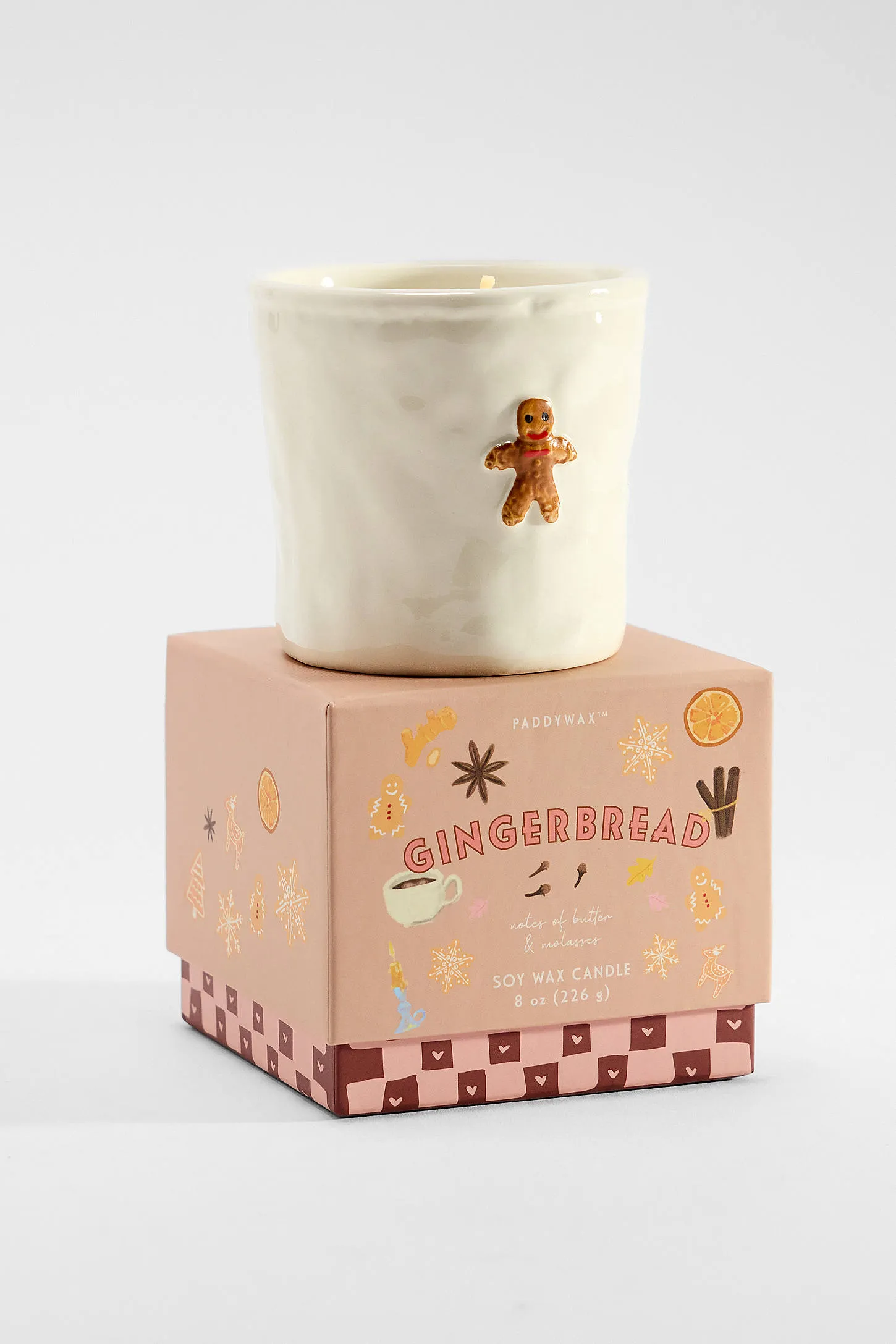 Paddywax Bistro Gingerbread Ceramic Soy Wax Candle ALL 3