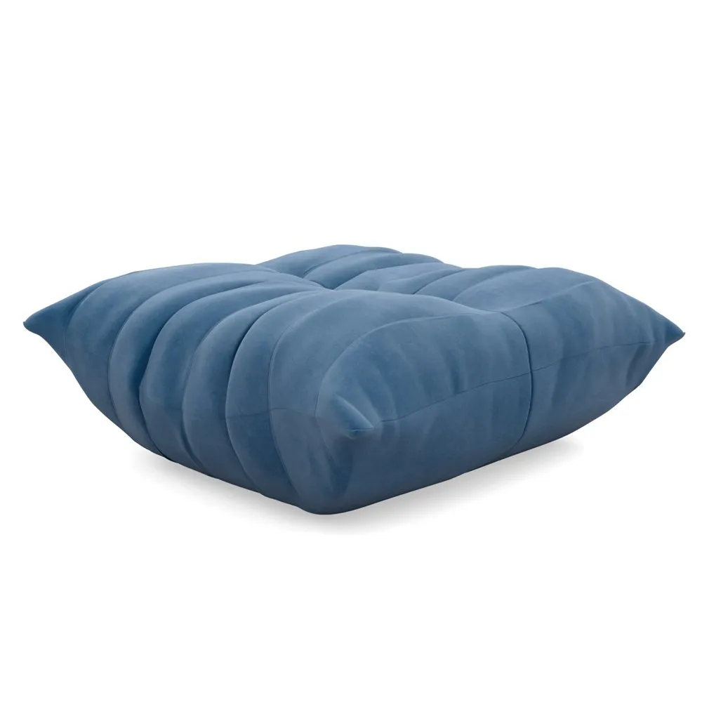 Ligne Roset Togo Footstool Alcantara Bohemian Blue 1