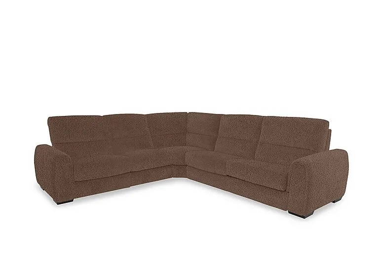 Flex Fabric Large Corner Sofa - Hazelnut