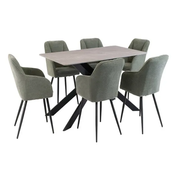 Camilla 6 Seater Dining Table, Sintered Stone 5