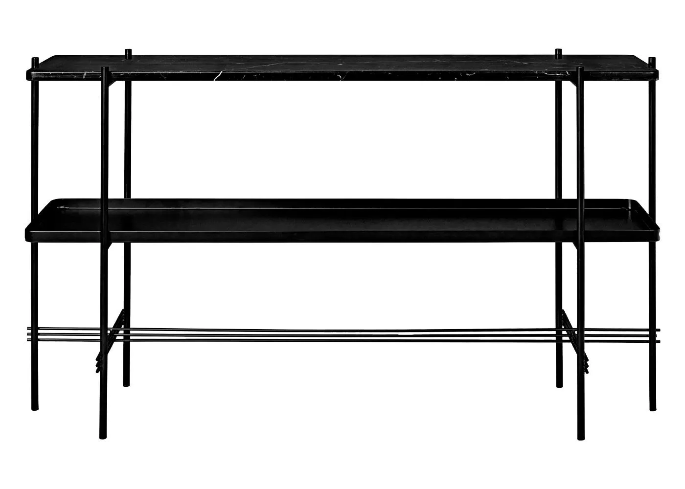 Gubi TS Console Black in Black Marquina Marble 1