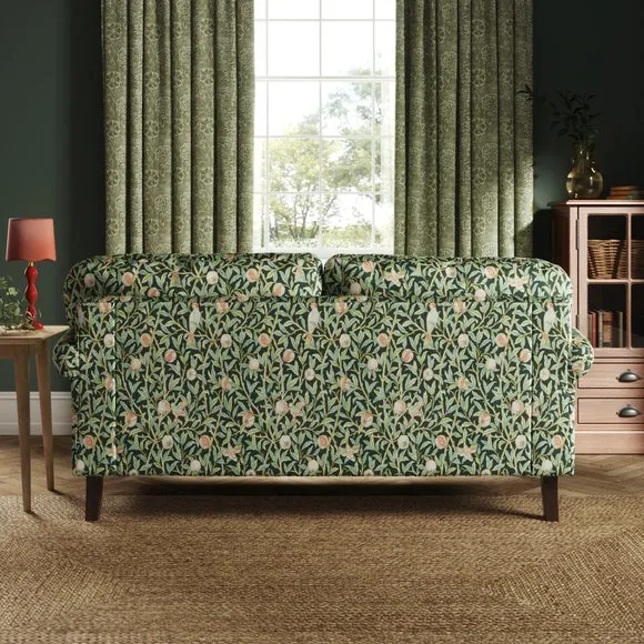 Jolene William Morris Bird & Pomegranate Print Velvet 3 Seater Sofa 2