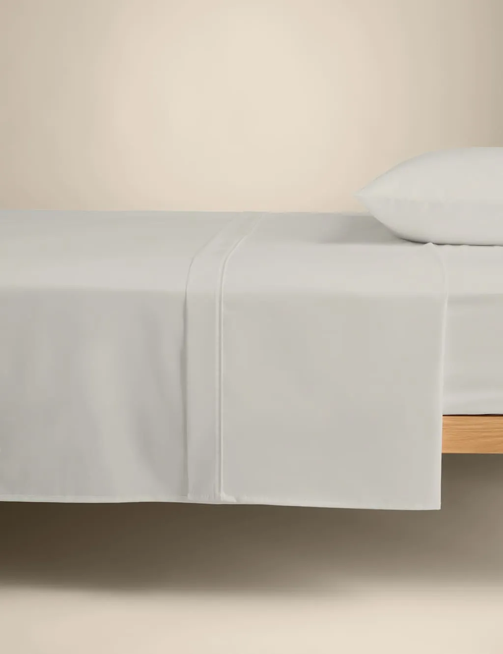 M&S Egyptian Cotton 230 Thread Count Crisp Flat Sheet Silver Grey