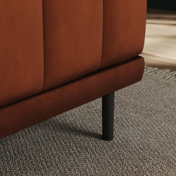 Amali Long Dining Bench, Matte Plush Velvet 4