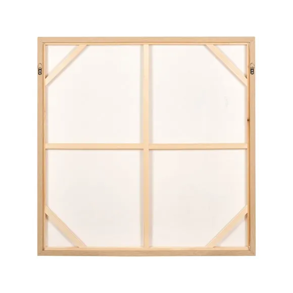 White & Natural Floral Square Framed Canvas 6