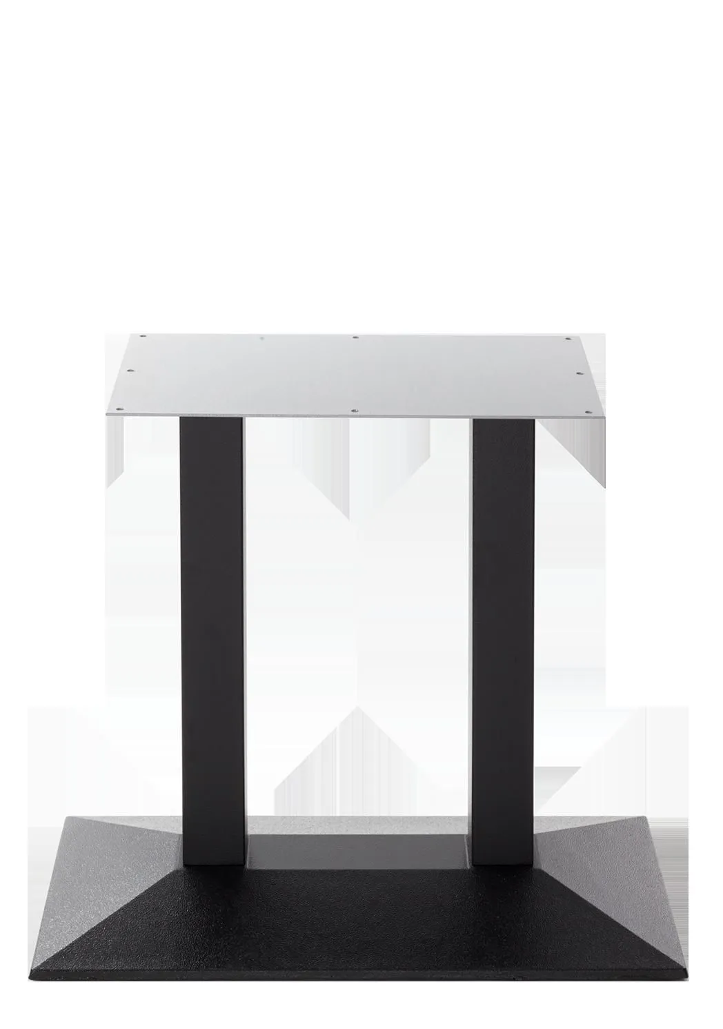 netfurniture Black Cast Iron Pyramid Table Base - Twin - Height - 730 mm