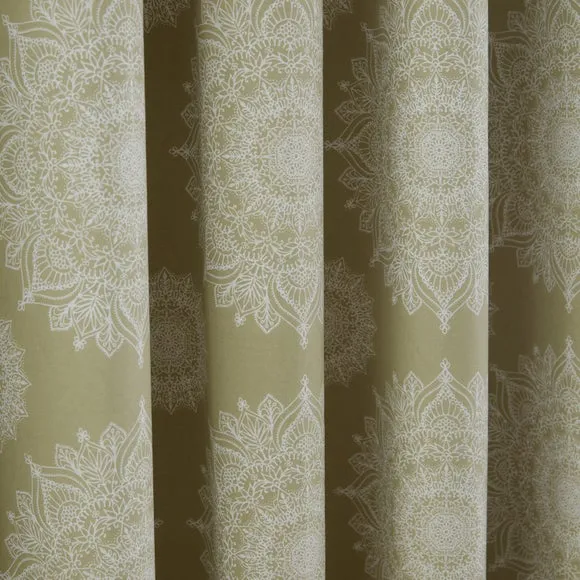 Zahara Mandala Blackout Eyelet Curtains 3
