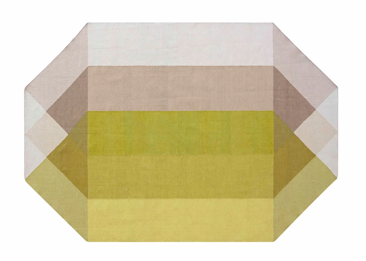Gandia Blasco Diamond Kilim Rug Pink & Yellow 170 x 220cm