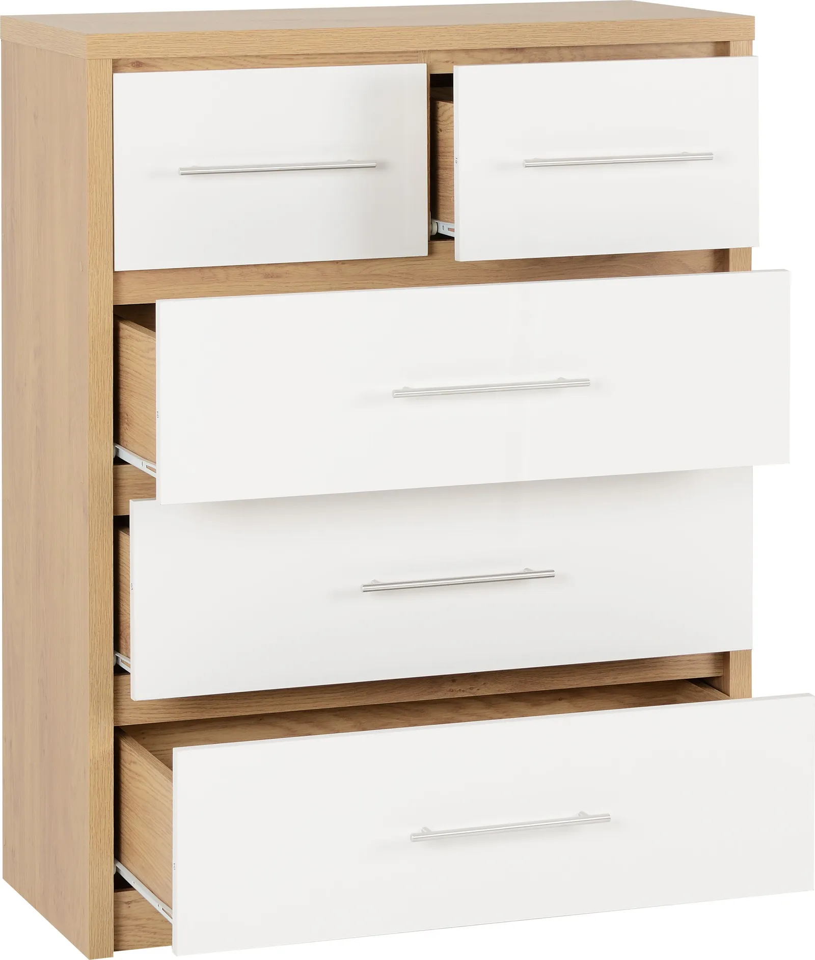 Seconique Seville 3+2 Drawer Chest in White 3