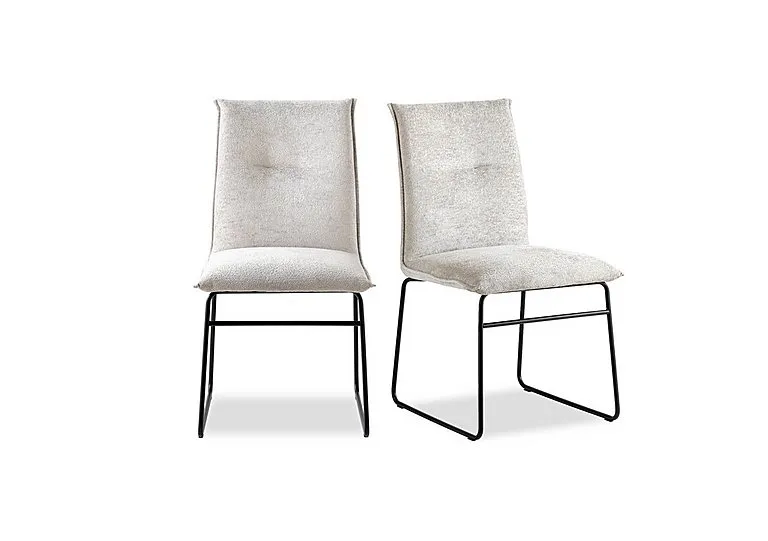 Maya Pair of Black Metal Leg Dining Chairs