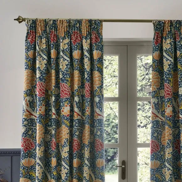 Morris & Co. Cray Chenille Pencil Pleat Curtains 1