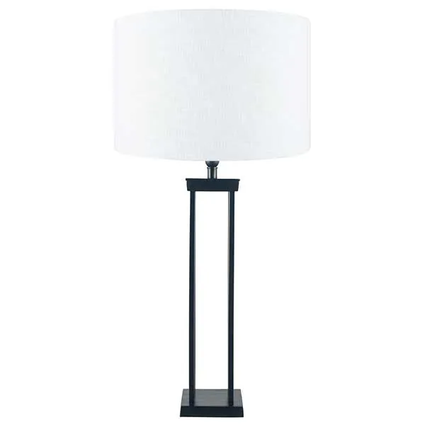 Four Post Table Lamp  Matt Black