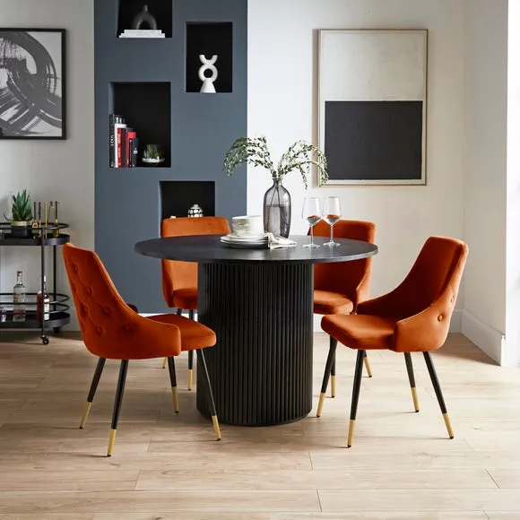 Ariana Set of 2 Dining Chairs, Velvet 2