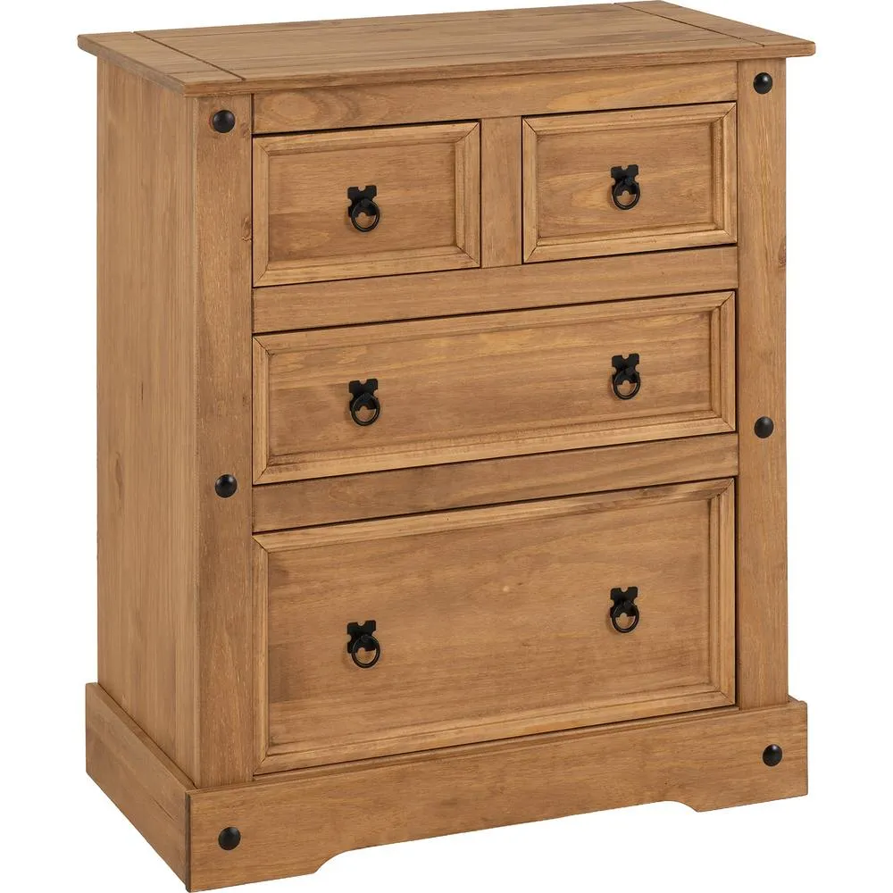 Seconique Corona Essentials 2+2 Drawer Chest in Natural 2