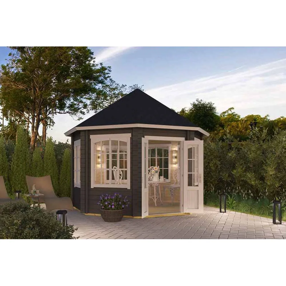 Lasita Maja Ltd Jamaica-Log Cabin, Garden Room, Home Office - L389.4xW389.4xH345.4 cm in Natural 5