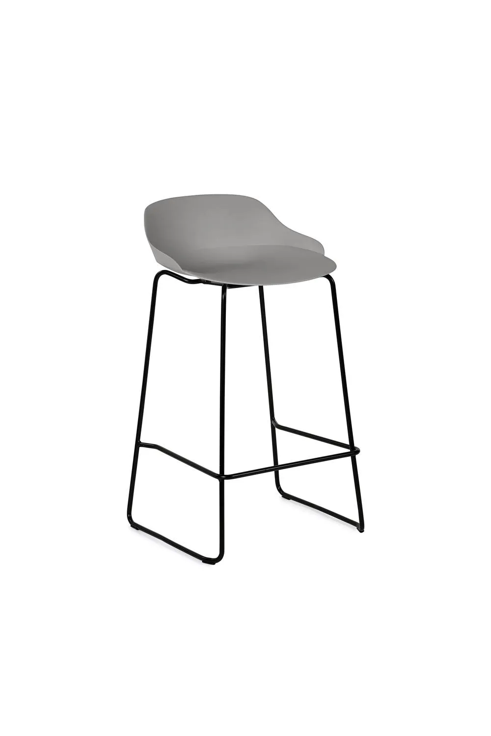Julian Bowen Rocco Plastic Bar Stool (Set of 2) in Light Grey 4