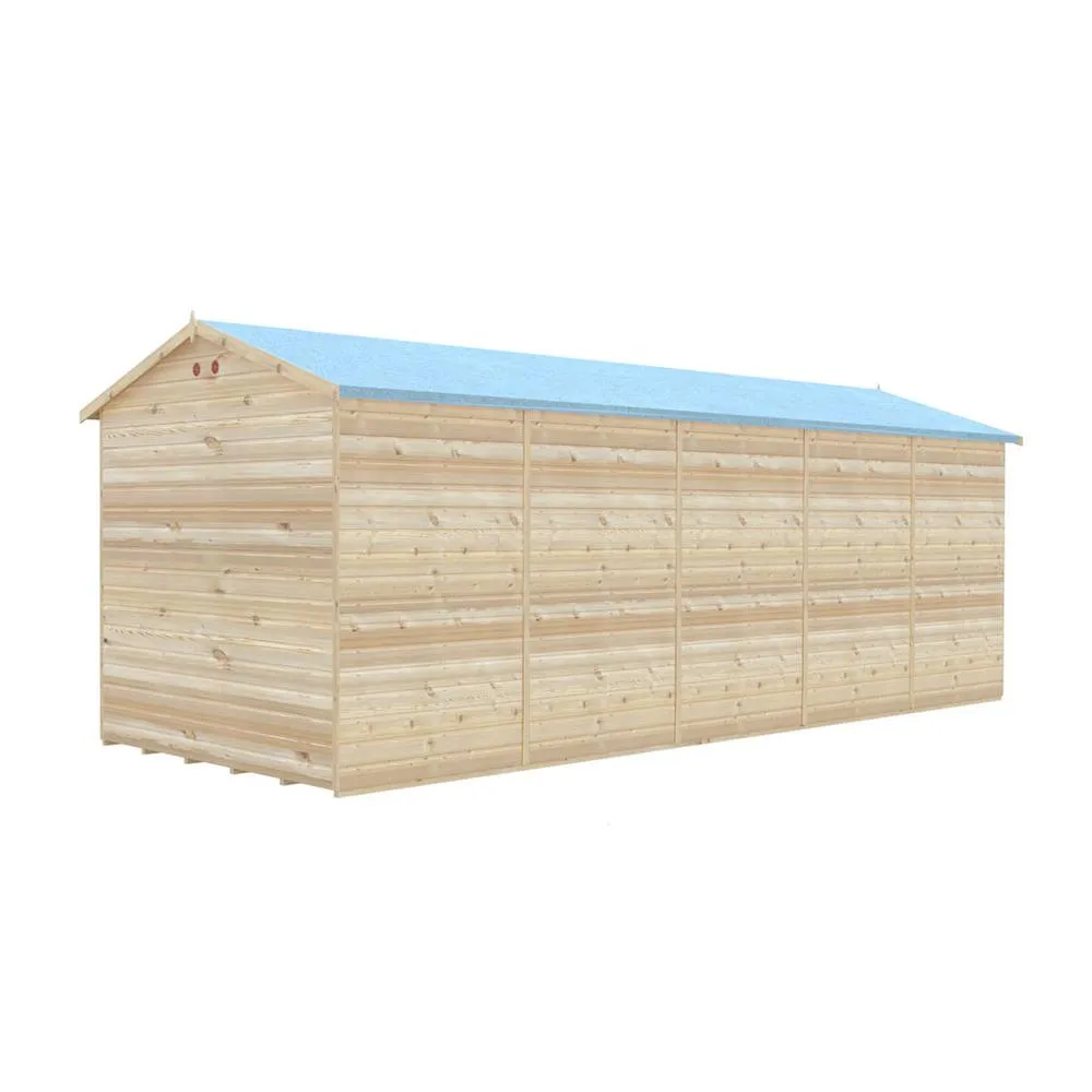 Shires Mayfield 20 x 8 Summerhouse - Wood - L239 x W595 x H229 cm in Light Brown 4