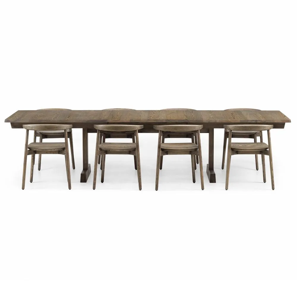 De La Espada Refectory Extending Dining Table Black Oiled Ash 2