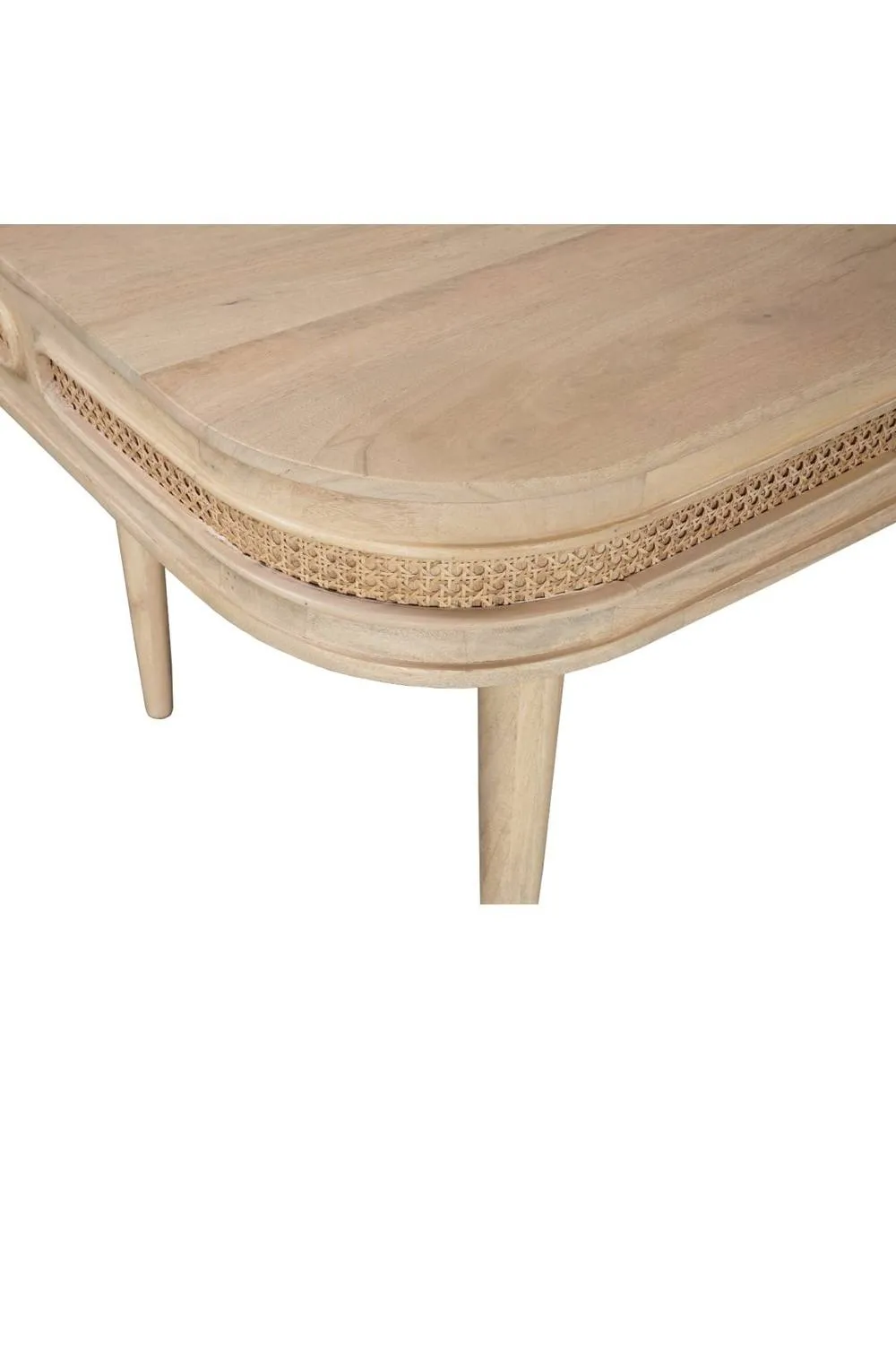 IH Design Chester Solid Mango Wooden 6-8 Seater Dining Table in Natural 5