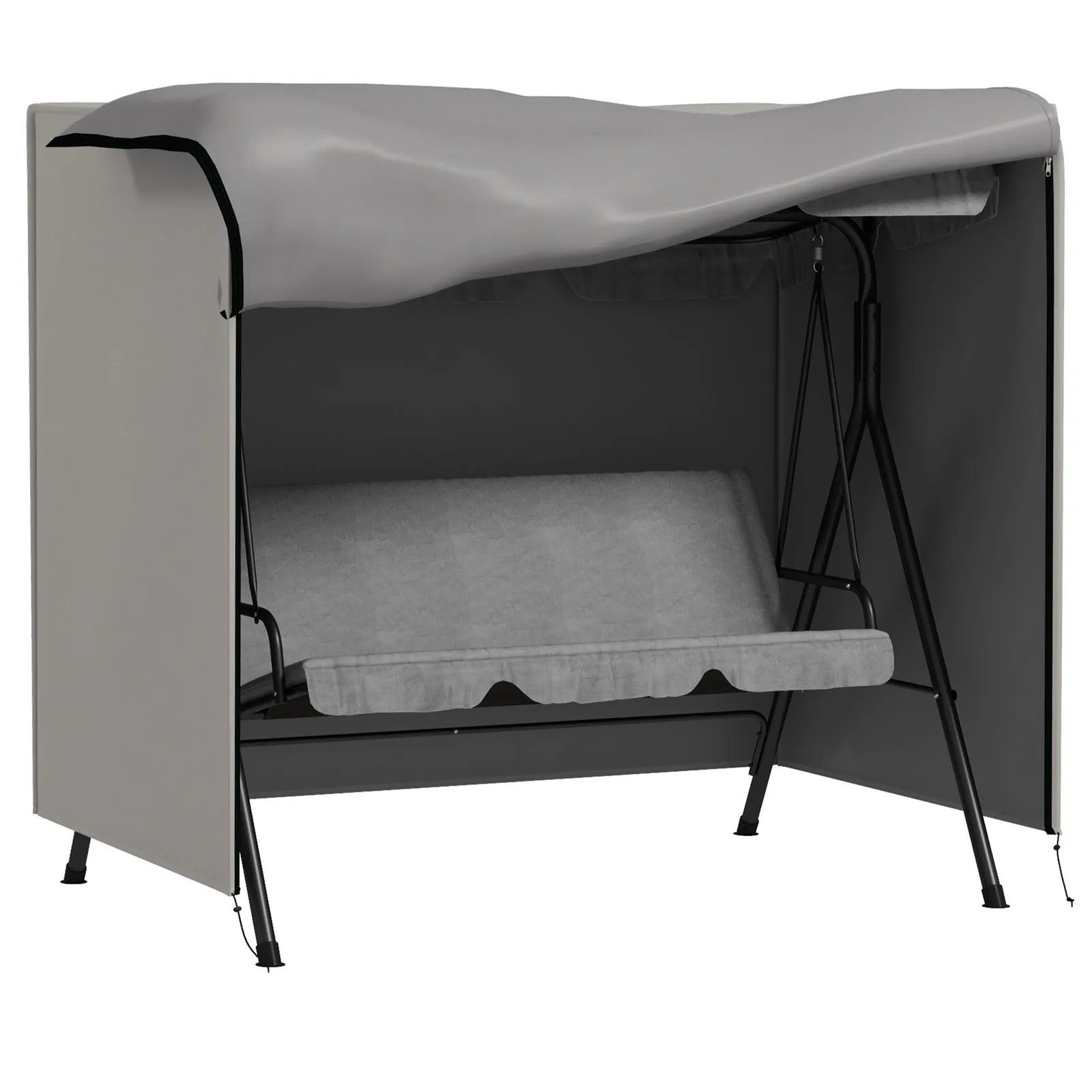 OUTSUNNY Garden Furniture Protector Patio Swing Chair Cover in Light Grey 2
