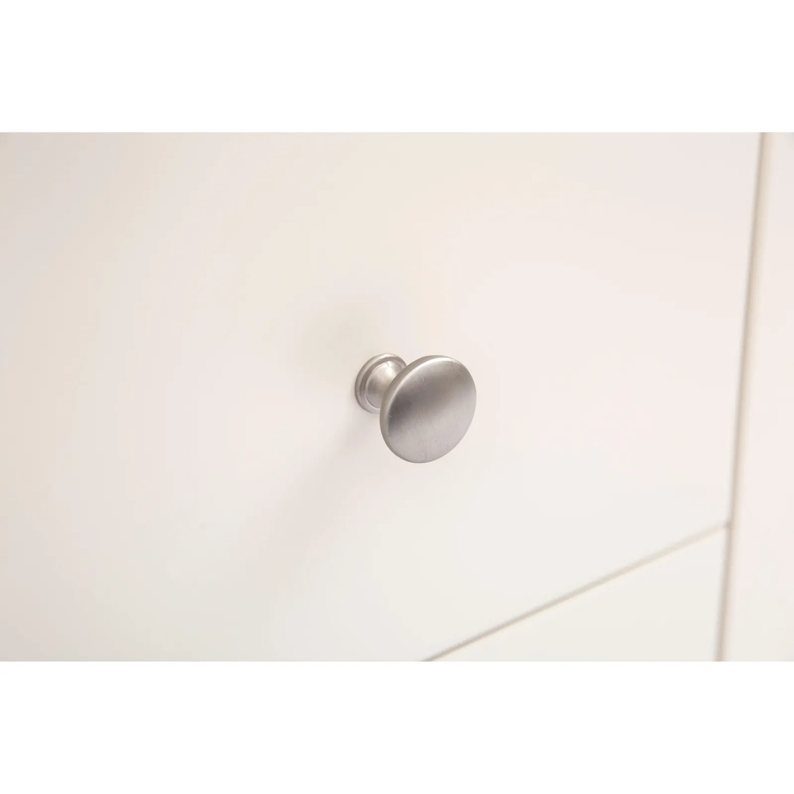 Cabinet Bits Trevi 4 Drawer Chest of Drawers Chrome Knob in Off-White 6