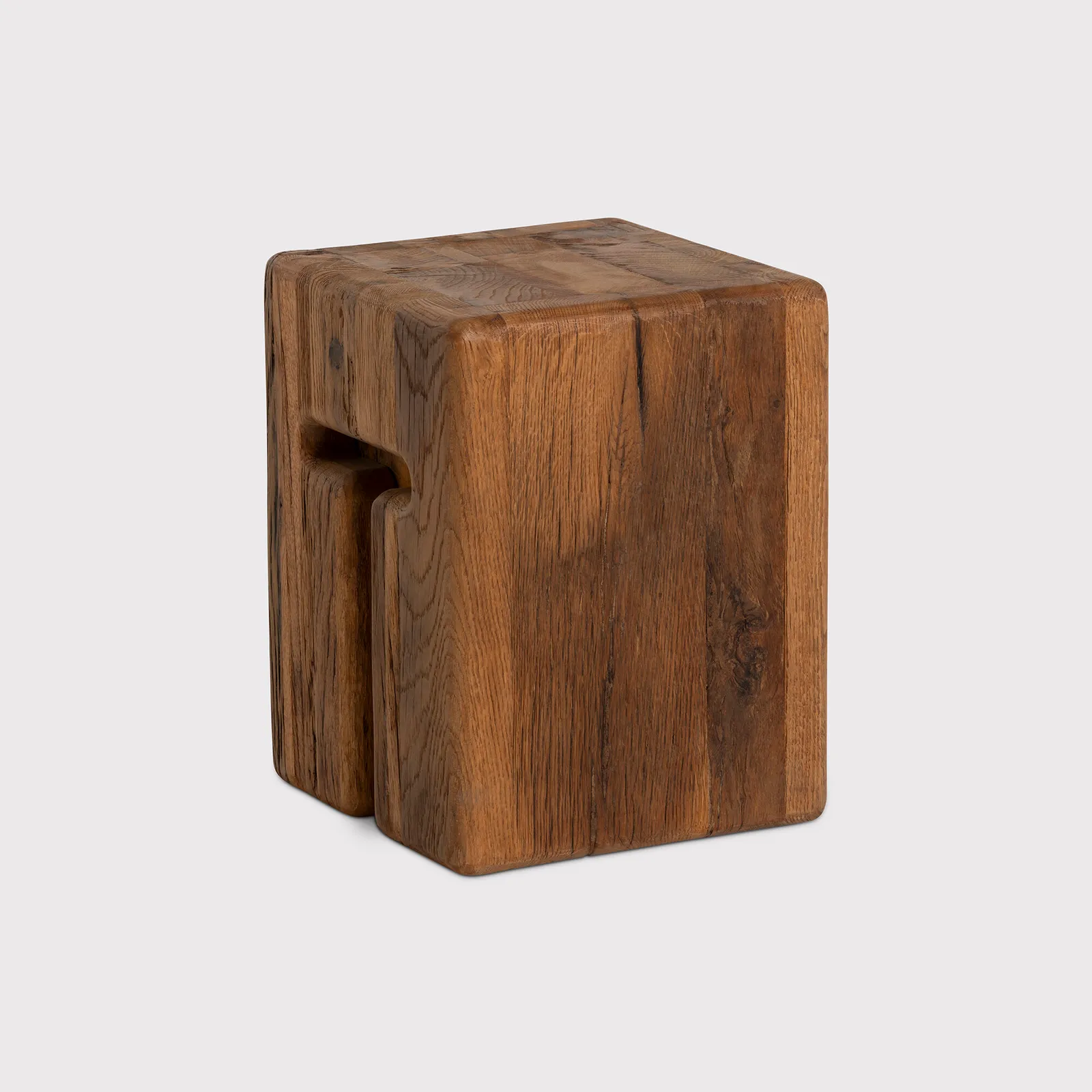 Knole Square Stool 35X35X45Cm, Brown Oak | Barker & Stonehouse