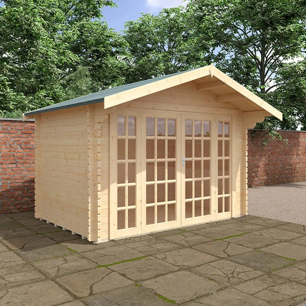 Buttercup Farm 8x12 Balmoral 44mm Cabin - L235 x W355 x H271.9 cm in Natural 2