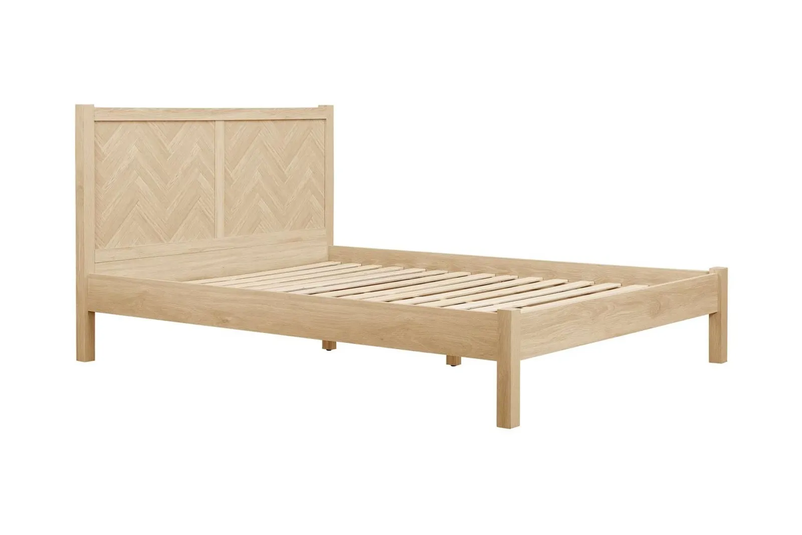 Birlea Double Bed Frame Oak Brown Wooden Herringford 4ft 6 135cm in Light Oak 6