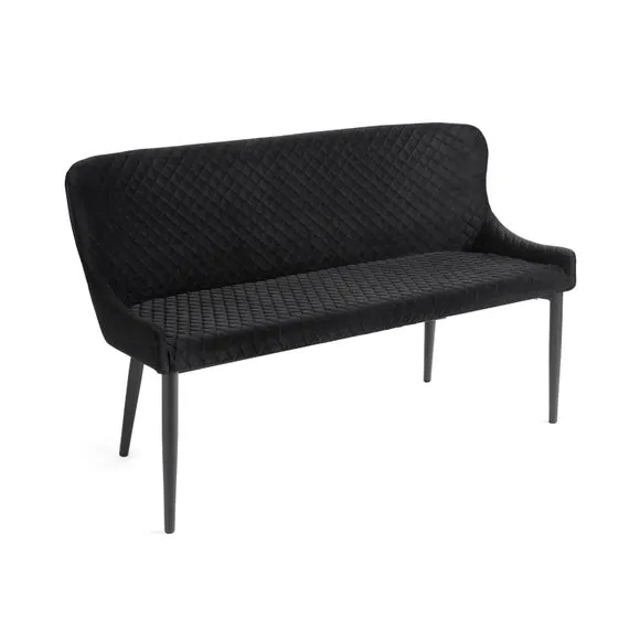 Montreal 2 Seater Dining Bench, Velvet, 133cm 4