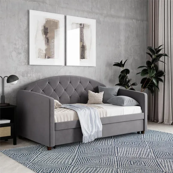 Aspen Velvet Daybed with Trundle 3