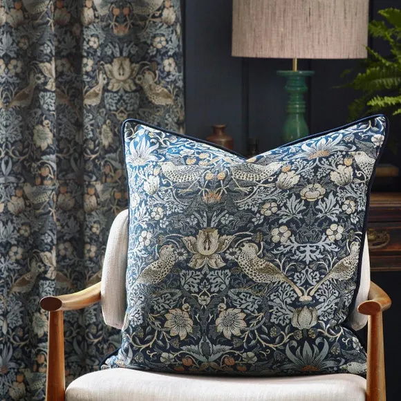 Morris & Co. Strawberry Thief Jacquard Square Cushion