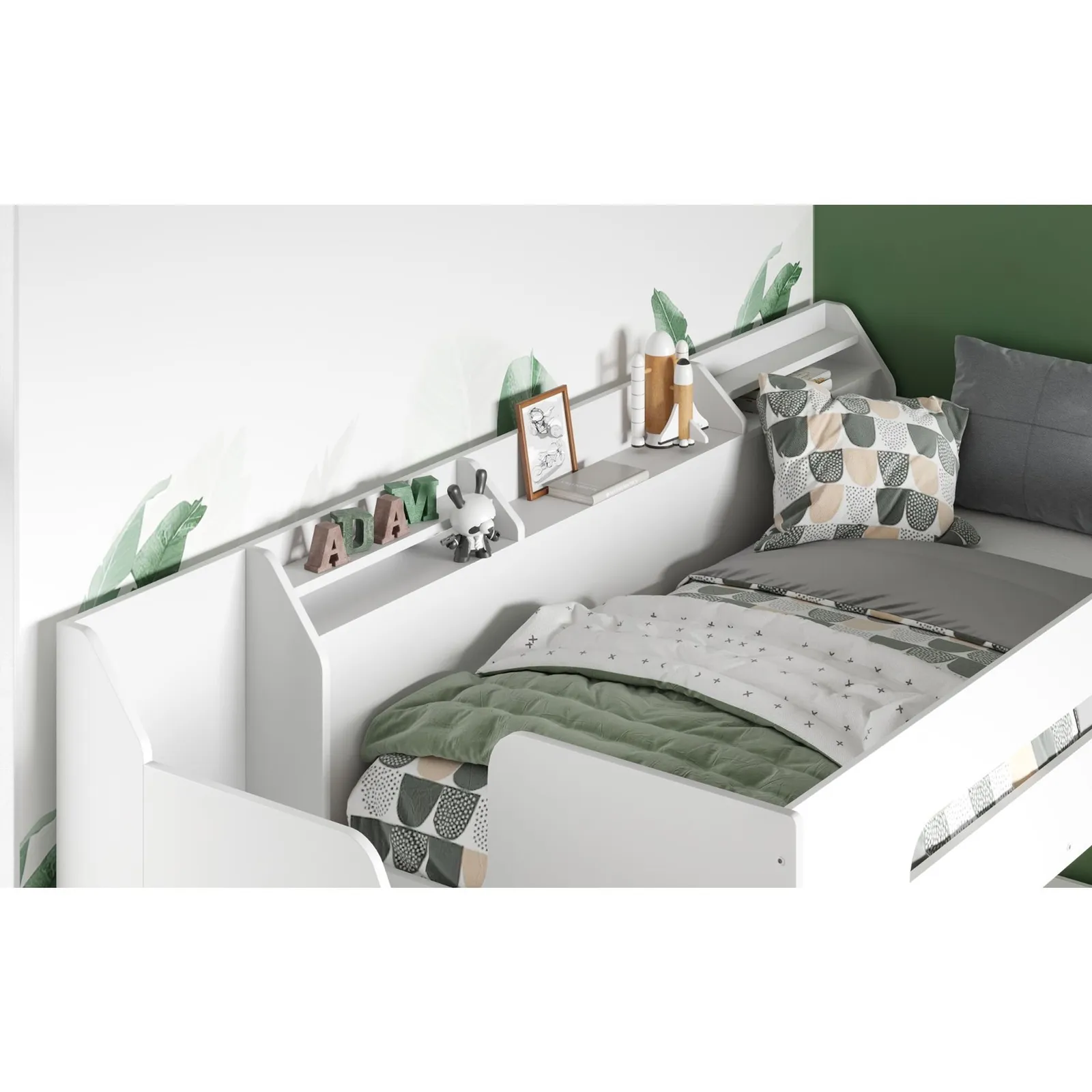 Flair Stepaside Staircase High Sleeper Workstation in White 4
