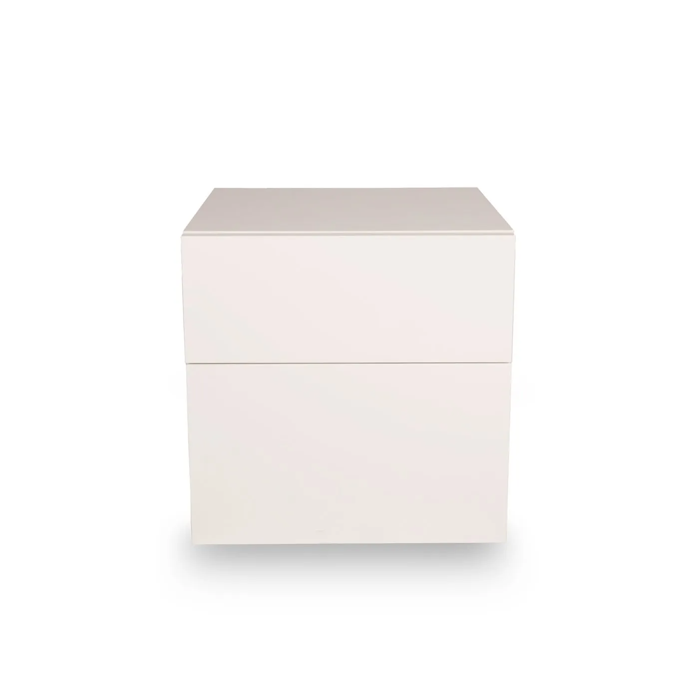 Heal's Space 2 Drawer Bedside Unit White Matt Lacquer