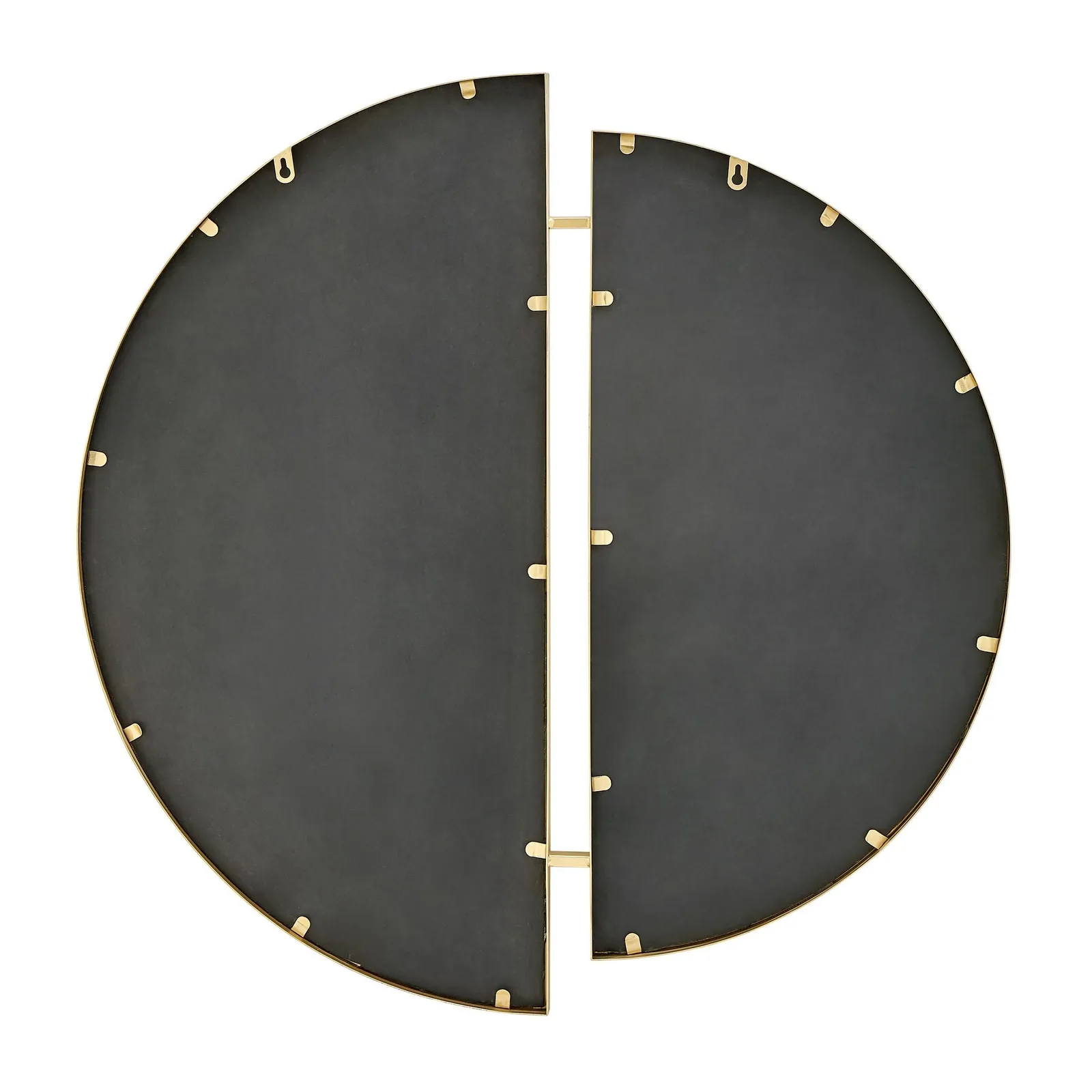FurnitureboxUK Crescent Art Deco Gold Metal Framed 80cm Round Hallway Bedroom Dining & Living Room Wall Mirror 4
