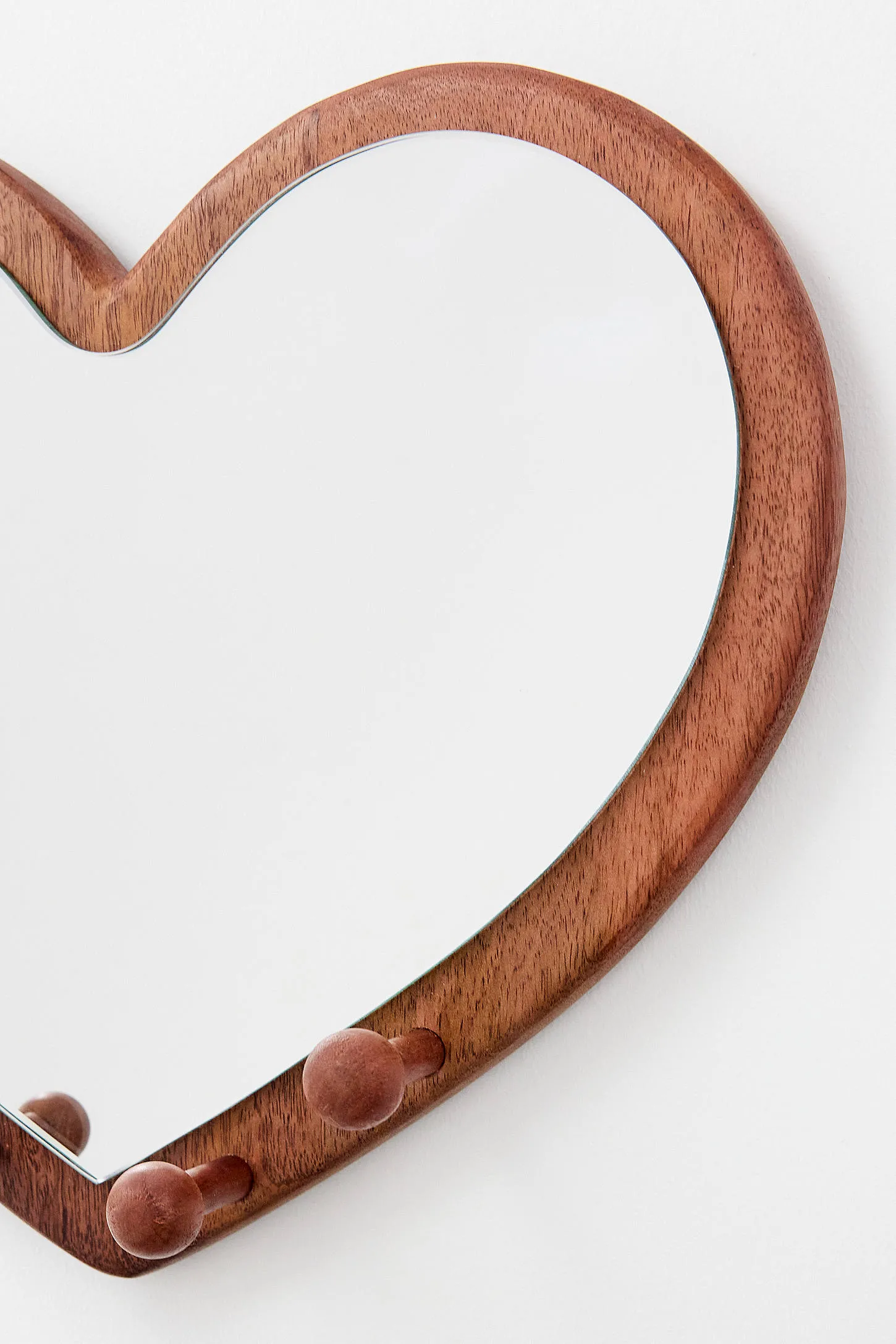 Heart Mirror Hook - Brown 2