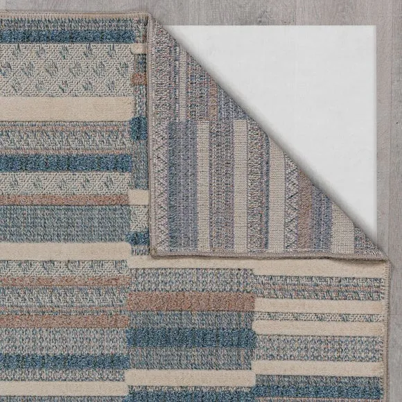 Patchwork Striped Washable Rug 3