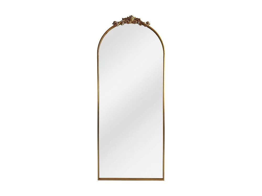 Vente-unique Large Romantic-Style Mirror With Moulding - Metal - L65 X H165 Cm in Gold 4